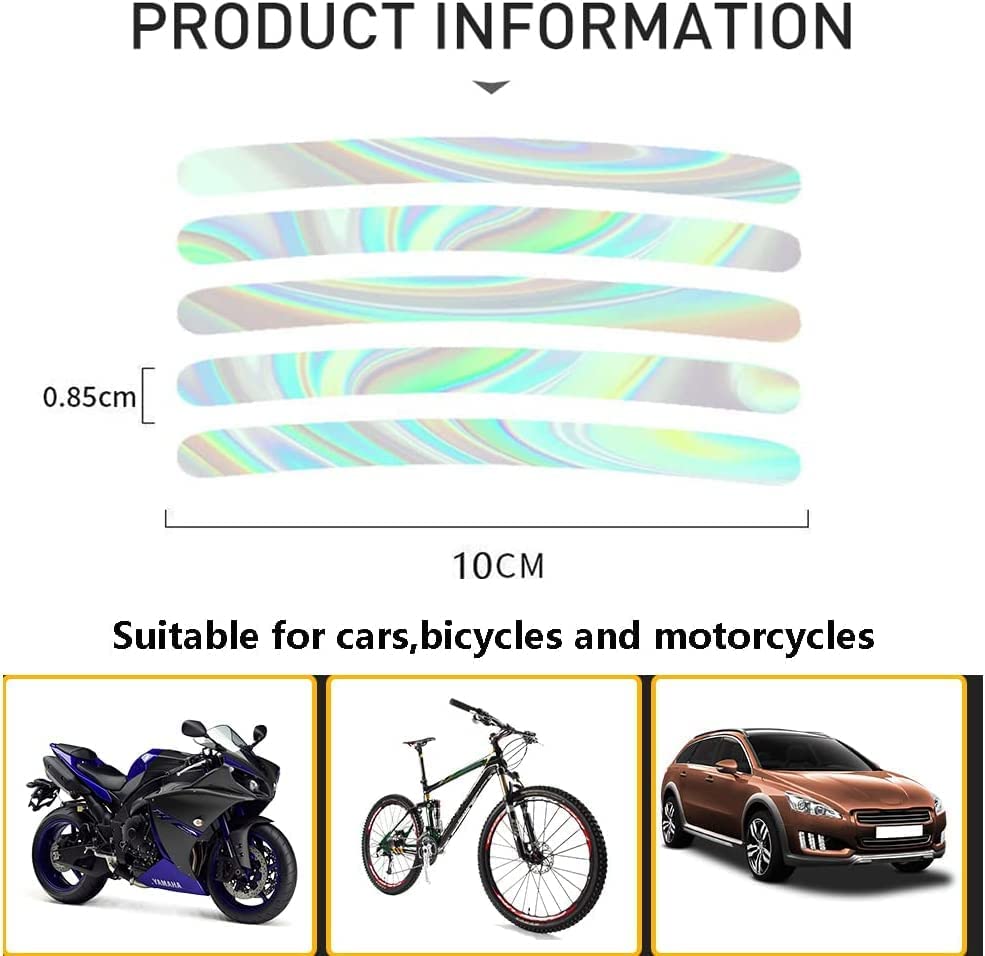 Holographic Anti-Collision Reflective Stickers for Motorcycles and Cars 🚗